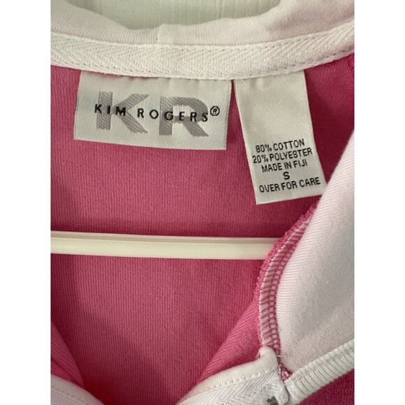Kim Rogers Women's Small Pink long sleeved hoodie with pockets - Picture 2 of 12